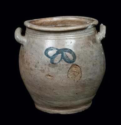 New Jersey Stoneware Jar with Open Handles, circa 1800