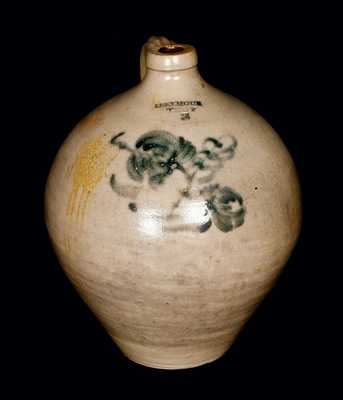 I. SEYMOUR / TROY Stoneware Jug, Three-Gallon