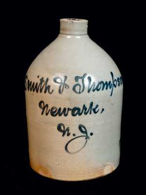 Newark, NJ Stoneware Advertising Jug