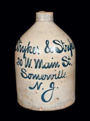 Somerville, NJ Stoneware Advertising Jug