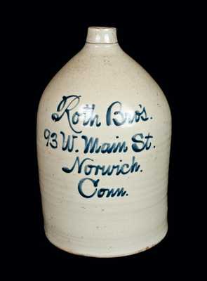 Norwich, Connecticut, Stoneware Advertising Jug