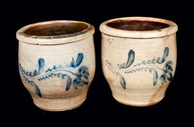 Pair of Shenfelder Stoneware Jars, Reading, PA origin