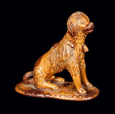 Pennsylvania Redware Seated Dog