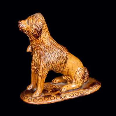 Pennsylvania Redware Seated Dog
