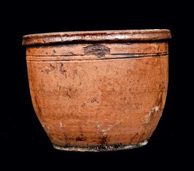 Rare Redware Cream Jar Impressed W. A. LYNN, Thurmont, MD