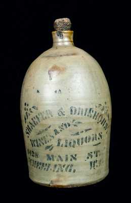 Wheeling, WV Stoneware Advertising Jug, One-Gallon