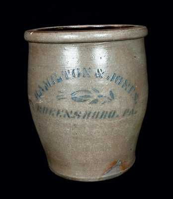 HAMILTON & JONES / GREENSBORO, PA Stoneware Jar, One-Gallon