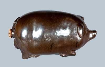 Anna Pottery 1893 Chicago World s Fair Stoneware Pig Flask