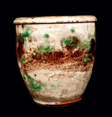 Shenandoah Valley Multi-Glazed Redware Cream Jar