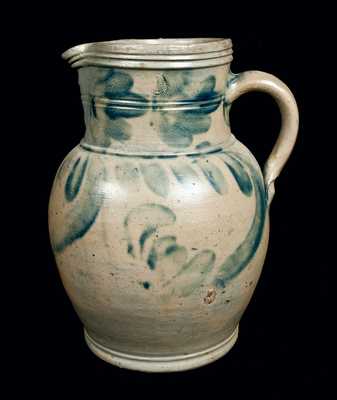 PA Stoneware Pitcher with Tulip Decoration