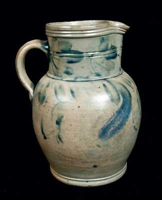 PA Stoneware Pitcher with Tulip Decoration