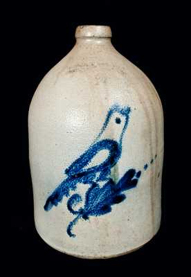 E. & L. P. NORTON / BENNINGTON, VT Stoneware Jug with Bird