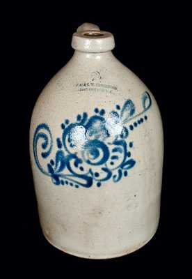 UNDERWOOD / FORT EDWARD, NY Stoneware Jug with Floral Decoration