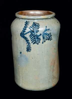 Slip-Trailed Stoneware Crock, Baltimore, circa 1820