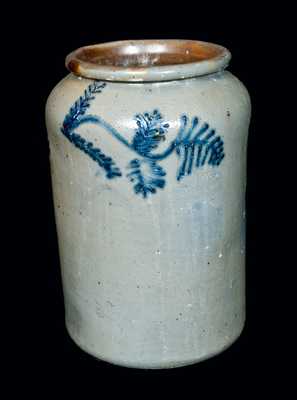 Slip-Trailed Stoneware Crock, Baltimore, circa 1820