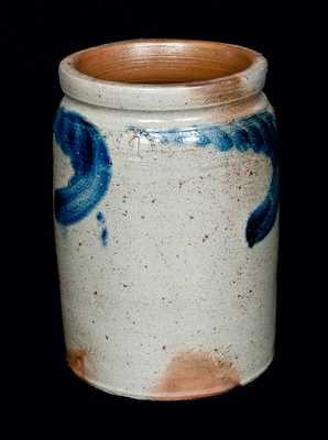 One-Gallon Richmond Stoneware Crock, attrib. David Parr, Jr.