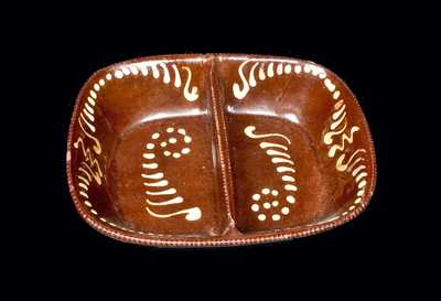 Slip-Decorated English Redware Loaf Dish