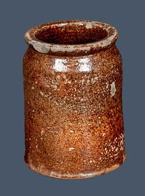 Rare Lead-Glazed Redware Jar Impressed OTT, Frederick, MD