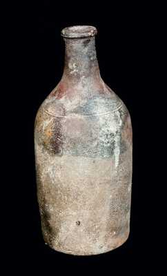 Rare Rust-Dipped Stoneware Bottle, Baltimore, circa 1810