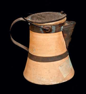 Zanesville, OH Stoneware Coffee Pot, Bodine Pottery