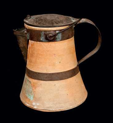 Zanesville, OH Stoneware Coffee Pot, Bodine Pottery