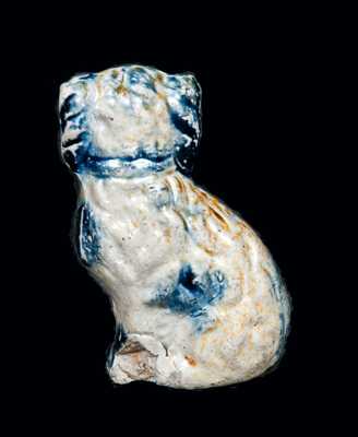 Miniature Stoneware Spaniel with Sponged Decoration