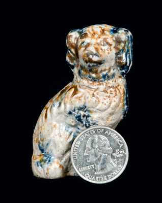 Miniature Stoneware Spaniel with Sponged Decoration