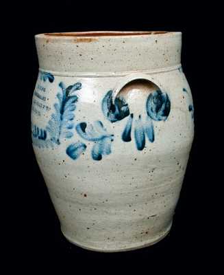 Baluster-Form Stoneware Jar with Philadelphia Advertising