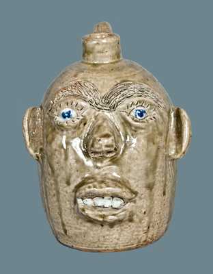 Stoneware Face Jug, Jerry Brown, Hamilton, AL, 1993