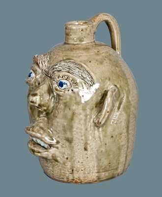 Stoneware Face Jug, Jerry Brown, Hamilton, AL, 1993