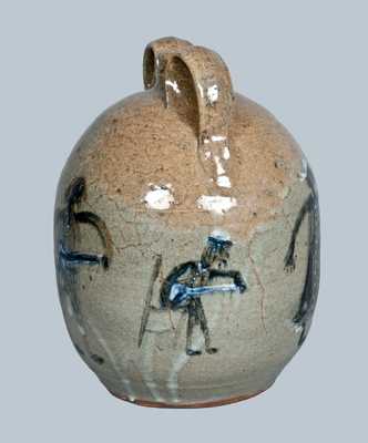 Chester Hewell Stoneware Jug Depicting Musicians