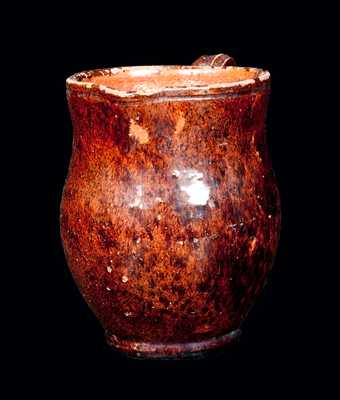 Redware Pitcher with Manganese Flecks