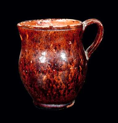 Redware Pitcher with Manganese Flecks