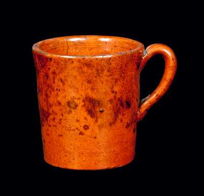 Redware Mug with Manganese Decoration