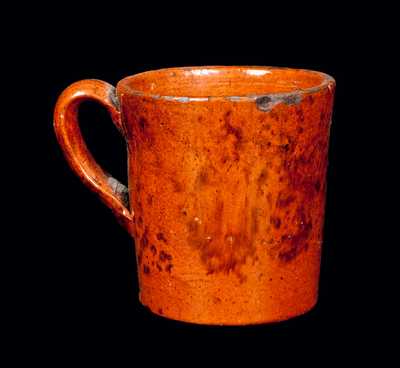 Redware Mug with Manganese Decoration