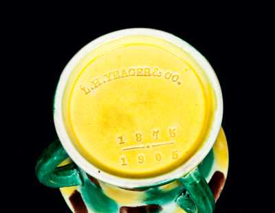 Rare Pottery Loving Cup Vase by L. H. YEAGER, Allentown, PA