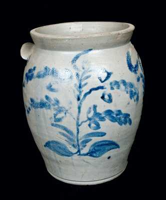 Stoneware Jar with Elaborate Floral Decoration, Baltimore, circa 1825