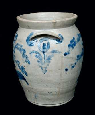 Stoneware Jar with Elaborate Floral Decoration, Baltimore, circa 1825