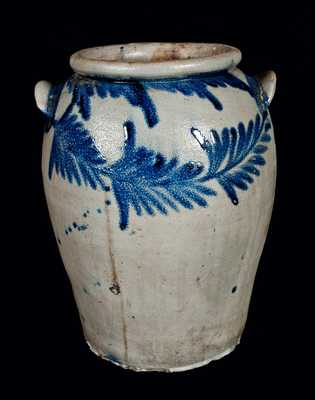 Five-Gallon Baltimore Stoneware Crock with Vibrant Cobalt Decoration