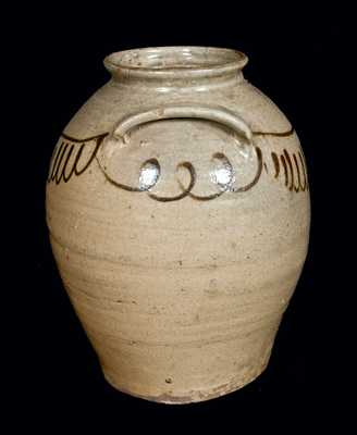 Slip-Decorated Stoneware Jar att. Thomas Chandler, Edgefield, SC