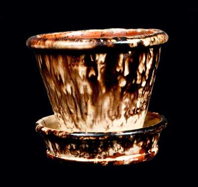 JOHN BELL / WAYNESBORO, Pennsylvania Redware Pottery Flower Pot