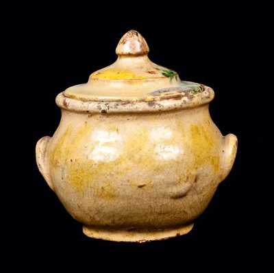 Redware Lidded Sugar Bowl