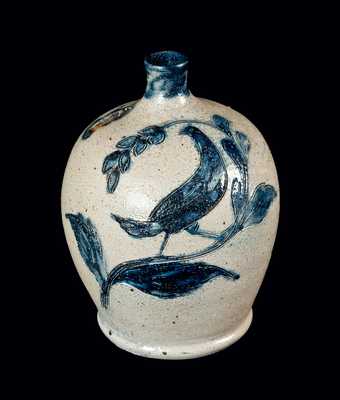 Outstanding Remmey (Philadelphia) Stoneware Presentation Bank w/ Incised Bird