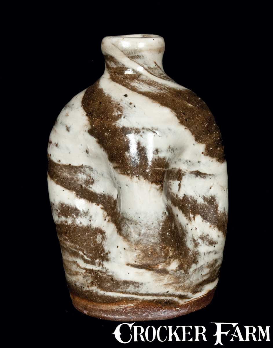 B. B. CRAIG / VALE, NC Stoneware Pinched Flask -- Lot 388 -- July 21 ...