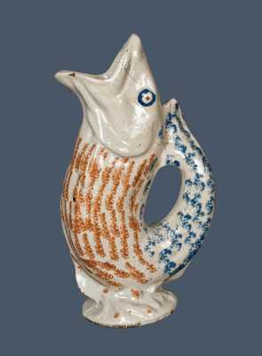 Ohio Stoneware Spouting Fish Pitcher