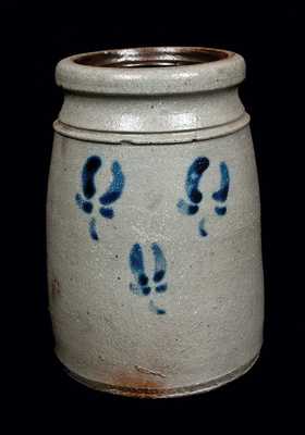 Unusual Cobalt-Decorated Stoneware Canning Jar, Western PA origin