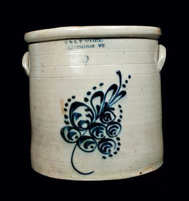 E. & L. P. NORTON / BENNINGTON, VT Stoneware Crock