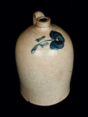 2 Gal. Ohio Stoneware Jug with Floral Decoration