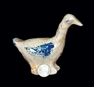 North Carolina Hand-modeled Stoneware Duck-Form Sander