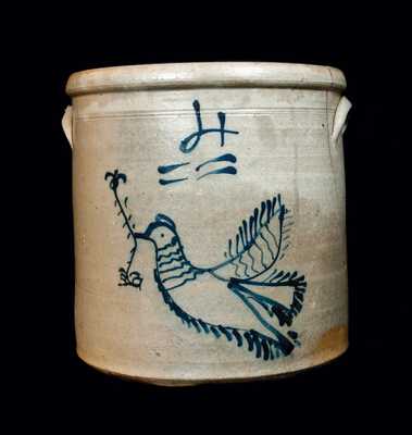Ohio Stoneware Crock with Dove of Peace Decoration